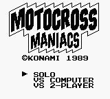 Motocross Maniacs (Japan) Title Screen
